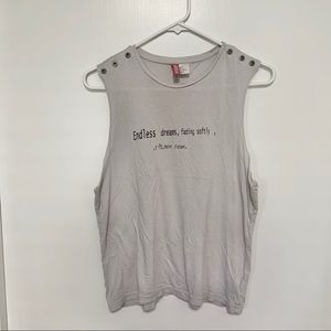 Graphic T-Shirt Tank Top Grey Size Small